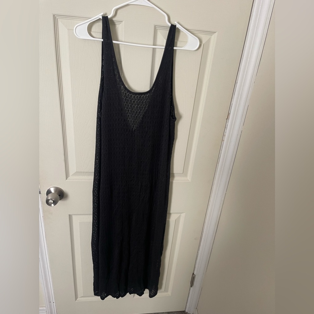 Victoria secret Black swim cover up dress with side slits